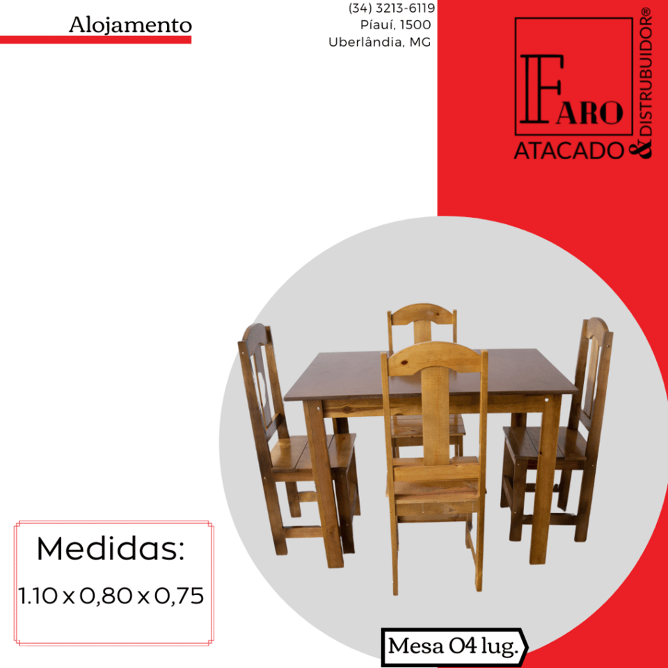 Mesa de 04 Lugares