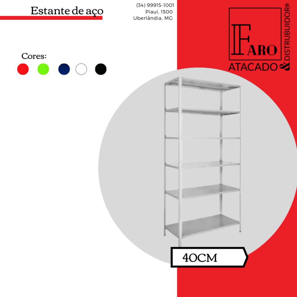Estante de aço 40cm